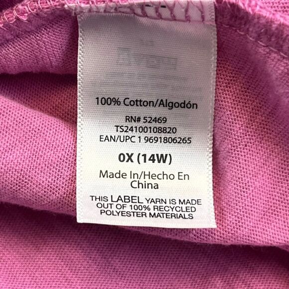 Terra & Sky Dress 0X Pink Tiered Ruffle Hem Cottagecore Trapeze Knit Sundress - Picture 9 of 12